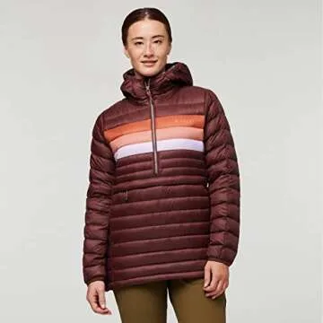 Cotopaxi Fuego Down Hooded Pullover - Women's Chestnut Stripes Medium