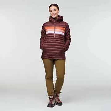 Cotopaxi Fuego Down Hooded Pullover - Women's Chestnut Stripes Medium