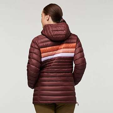 Cotopaxi Fuego Down Hooded Pullover - Women's Chestnut Stripes Medium