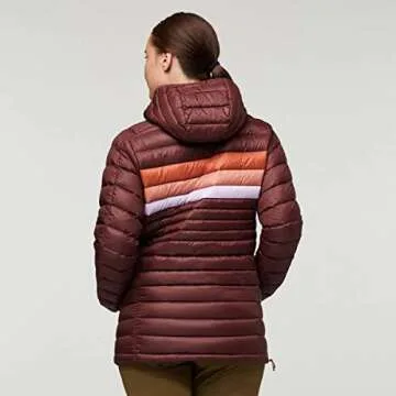 Cotopaxi Fuego Down Hooded Pullover - Women's Chestnut Stripes Medium