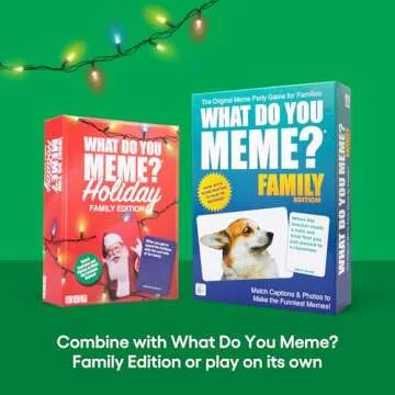 WHAT DO YOU MEME? Holiday Family Edition by Relatable, Holiday Games Expansion Pack, Christmas Party Game, Includes 30 Photo Cards and 90 Caption Cards