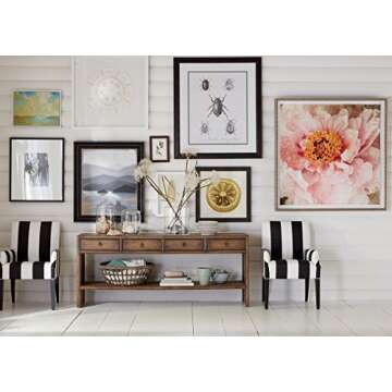 Ethan Allen Gold Eagle Feather Framed Artwork