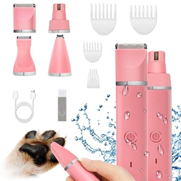 Veeconn Quiet Rechargeable Pet Grooming Clippers & Nail Grinder