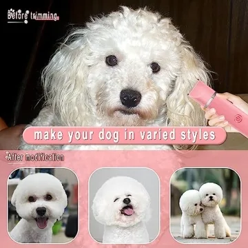 Veeconn Quiet Rechargeable Pet Grooming Clippers & Nail Grinder