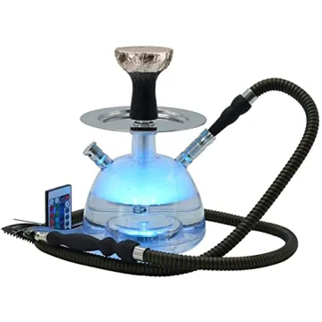 Acrylic Hookah Set with LED & Silicone Bowls for Smoking