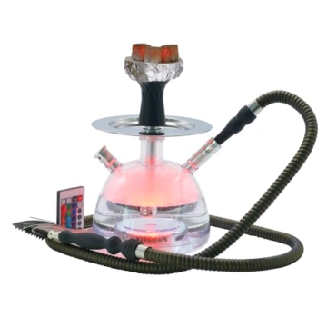 Acrylic Hookah Set with LED & Silicone Bowls for Smoking