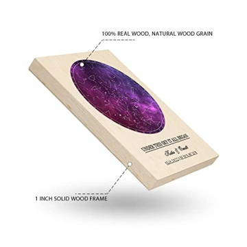 Personalized Star Map on Wood Unique Gift for Her