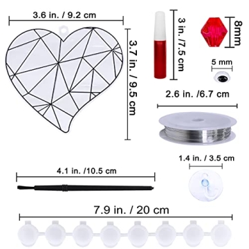 Winlyn Heart Suncatchers DIY Kit for Kids Craft Fun