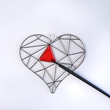 Winlyn Heart Suncatchers DIY Kit for Kids Craft Fun