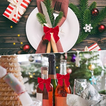 Elegant Christmas Napkin Rings - Chic Velvet Set of 6