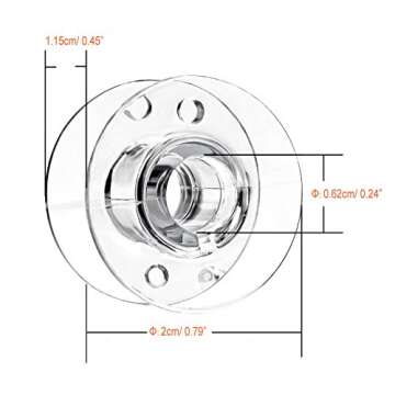 25 Pcs Plastic Sewing Bobbins with Case & Tape - Perfect Fit!