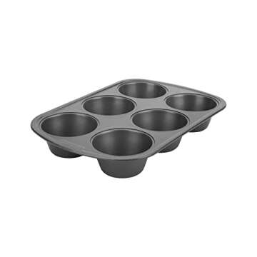 Good Cook 04033 Non-Stick Texas Muffin Pan, Steel, 3-1/2 in Dia x 16-1/2 in L x 10 in W x 8.7 in H