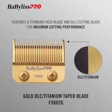 BaBylissPRO DLC Titanium Replacement Taper Blade (FX802G)