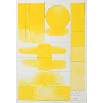 QoR Artist Watercolors by GOLDEN, Cadmium Yellow Medium, 11 ml Tube, Professional Watercolor Paint, Semi-Transparent