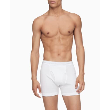 Calvin Klein Men's Cotton Classics 3-pack Boxer Brief, Black, Grey Heather, White, Small