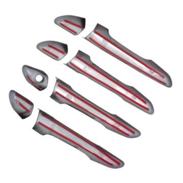 AOKIO Compatible with 2015 2016 2017 2018 2019 Hyundai Sonata Accessories Door Handle Cover Trim (Glossy Black Without Smart Keyhole)