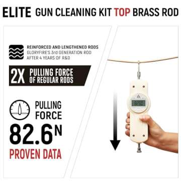 GLORYFIRE Elite Gun Cleaning Kit Universal Cleaning Kit for Guns with Case, Reinforced and Lengthene...