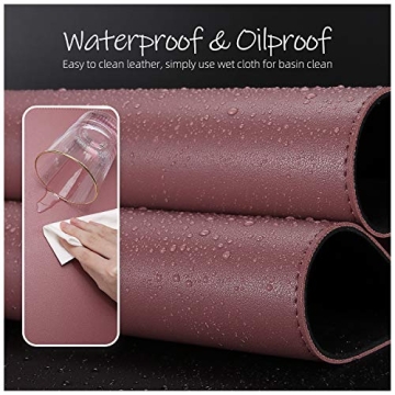 YSAGi Soft Leather Desk Pad - Waterproof & Non-Slip Mat