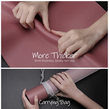 YSAGi Soft Leather Desk Pad - Waterproof & Non-Slip Mat