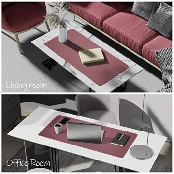 YSAGi Soft Leather Desk Pad - Waterproof & Non-Slip Mat