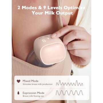 Momcozy S9 Pro Wearable Breast Pump, Wireless & Rechargeable, Hands-Free Pump with Smart LED Display & Adjustable Suction