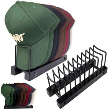 Hat Stand For Baseball caps,Heavy Duty No install Hat Organizer For 10 Baseball Caps,Table Hat Stora...