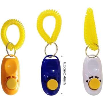 Penta Angel Pet Training Clicker Button Clicker with Wrist Strap, Train Dog, Cat, Horse, Pets for Cl...