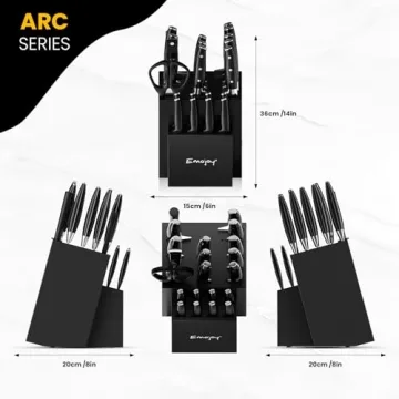 Emojoy 22-Piece Kitchen Knife Set for Home Chefs