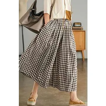 Chouyatou Cotton Linen Wide Leg Pants for Stylish Women