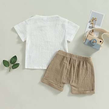 fhutpw Baby Boys Summer Outfit 2Pcs Set for Toddlers