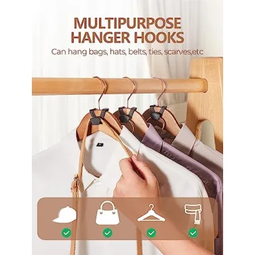 HOUSE DAY Space Saving Hanger Hooks 20 Pack for Closet