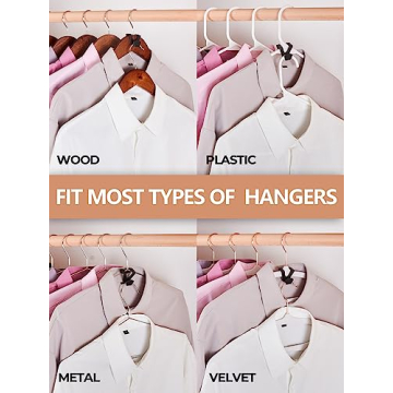 HOUSE DAY Space Saving Hanger Hooks 20 Pack for Closet