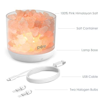 Pure Enrichment PureGlow USB Salt Lamp with Touch Control and Adjustability