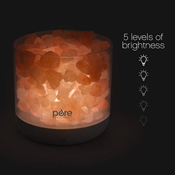 Pure Enrichment PureGlow USB Salt Lamp with Touch Control and Adjustability