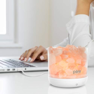 Pure Enrichment PureGlow USB Salt Lamp with Touch Control and Adjustability