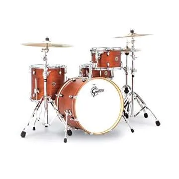 Gretsch CT1J404SWG Catalina Club 4-Piece Shell Pack with 20" Bass Drum, Satin Walnut Glaze