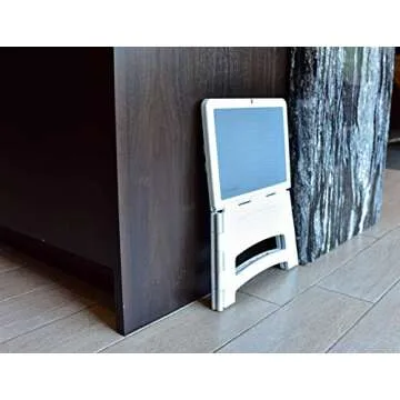 Rubbermaid Folding Step Stool, Lightweight with Slip Resistant Treads and Non-Slip Feet, White