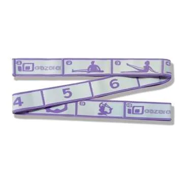 Aozora Stretch Bands for Exercise, Elastic Yoga Stretching Strap, Flex Strap 10 Loops for Physical Therapy, Pilates, Yoga, Dance & Gymnastics Exercise and Flexible Pilates Stretch Band (Purple)