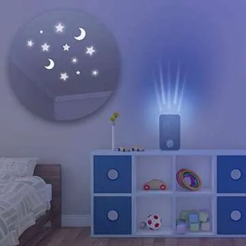 GermGuardian Air Purifier with HEPA Pure 13 Filter, Removes 99.97% of Pollutants, for Home, Small Rooms, Night Light Projector, V-C Light Helps Reduce Germs, Zero Ozone Verified, 11", Blue, AC4150