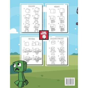 How To Draw for Minecrafters A Step by Step Chibi Guide: Unlock Your Creative World with 6 Easy-to-Follow Tutorials for Drawing Minecraft Chibis from ... (Unofficial Minecraft Activity Book for Kids)