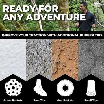 Cascade Mountain Tech Trekking Poles - Carbon Fiber Walking or Hiking Sticks with Quick Adjustable Locks (Set of 2), Blue