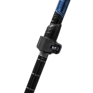Cascade Mountain Tech Trekking Poles - Carbon Fiber Walking or Hiking Sticks with Quick Adjustable Locks (Set of 2), Blue