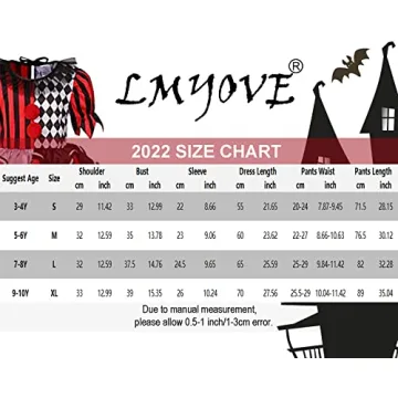 LMYOVE Girls Clown Costume for Kids Ideal for Halloween