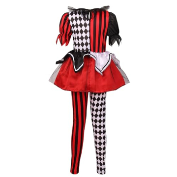 LMYOVE Girls Clown Costume for Kids Ideal for Halloween