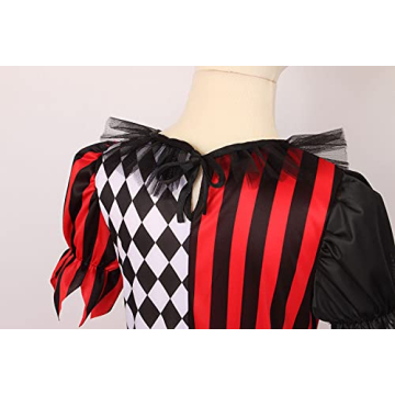 LMYOVE Girls Clown Costume for Kids Ideal for Halloween