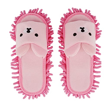 Liitrton Detachable Mop Slippers - Funky Microfiber Chenille with Detachable Cleaning Soles
