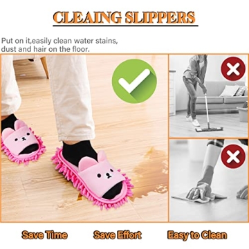 Liitrton Detachable Mop Slippers - Fun and Functional Cleaner