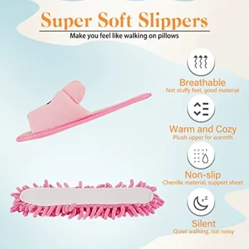 Liitrton Detachable Mop Slippers - Fun and Functional Cleaner