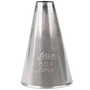 Ateco #804 SS Plain Pastry Decorating Tip for Precision Baking