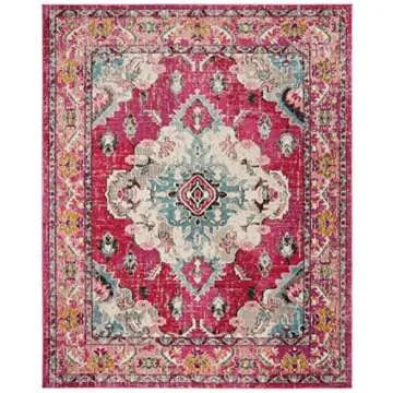 SAFAVIEH Monaco Area Rug - Pink & Multi, Easy Care Design